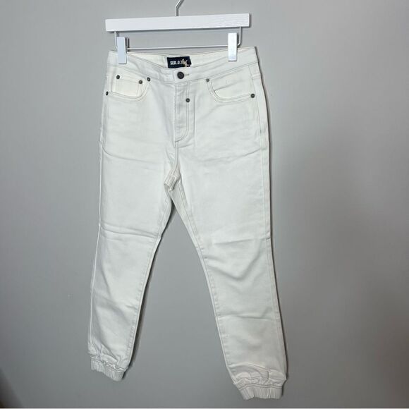 SER.O.YA DAKOTA DENIM JOGGER WHITE Size 30 New - Picture 10 of 10